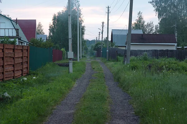 Strada Del Villaggio Dacia Sera Estate — Foto Stock