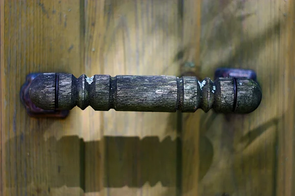 Vieja Manija Puerta Madera Una Puerta Tablón — Foto de Stock