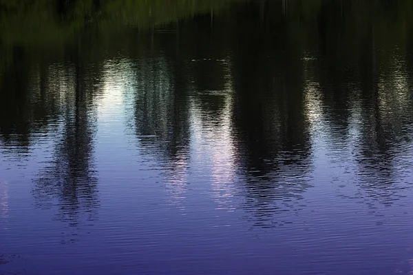 Reflejo Agua Lago Forestal —  Fotos de Stock