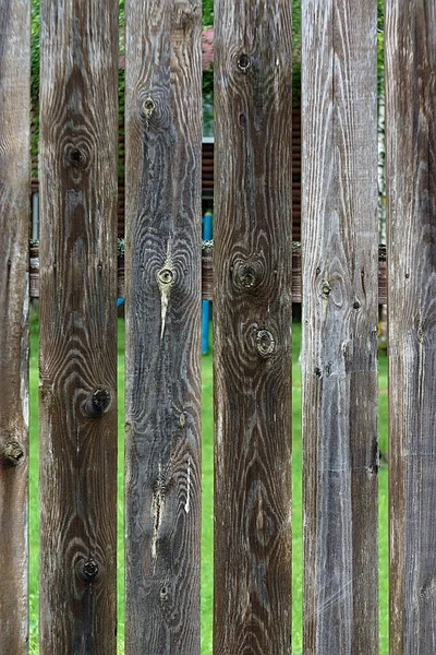 Régi Kerítés Festetlen Deszkákból Töredék — Stock Fotó