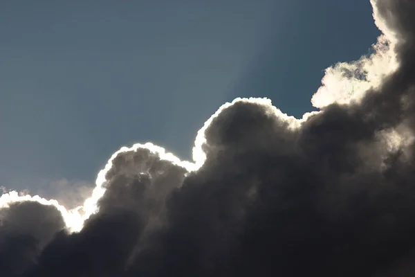 Dark Rain Cloud Obscured Sun — Stock Photo, Image