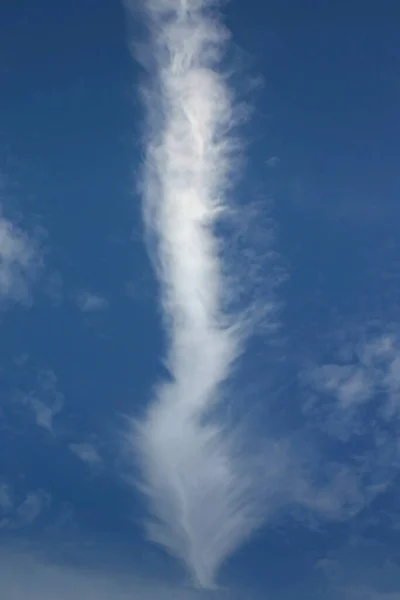 Cloud Plane Track Blue Sky — Stock Photo, Image