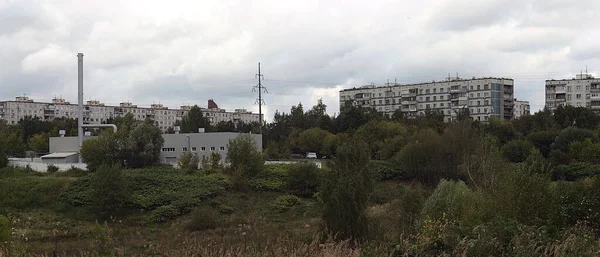 Herbstpanorama Stadtrand — Stockfoto