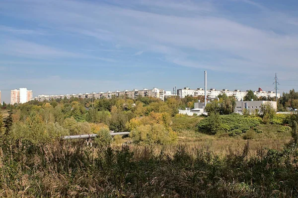 Vista Desde Parque Forestal Las Afueras Ciudad — Foto de Stock