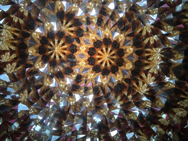 Kaleidoscopic image (shooting done with real kaleidoscope) — Stock Photo, Image