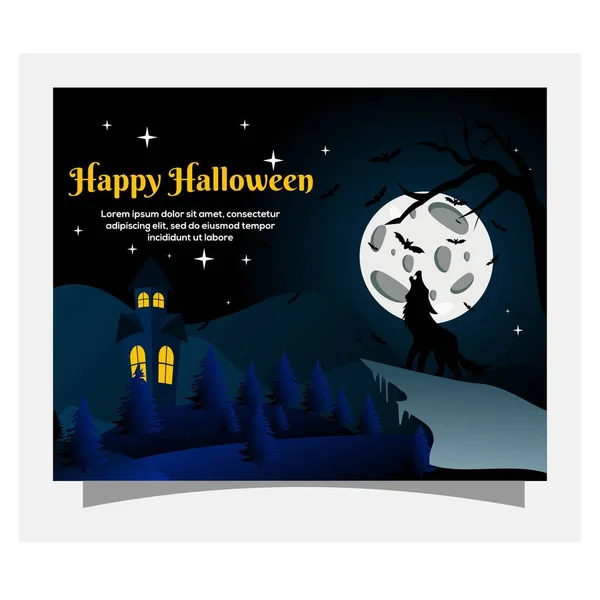 Diseño Plano Para Halloween Fondo Halloween — Archivo Imágenes Vectoriales