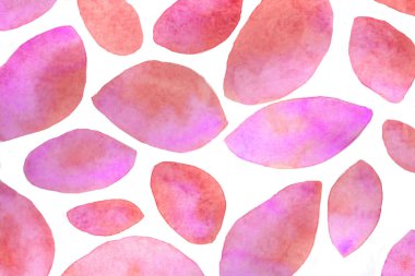 Suluboya arka plan illüstrasyon. Beyaz arka planda suluboya yaprakları