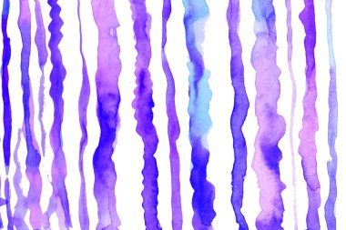 Suluboya arka plan illüstrasyon. Beyaz arka plan üzerinde suluboya dalgalı çizgiler