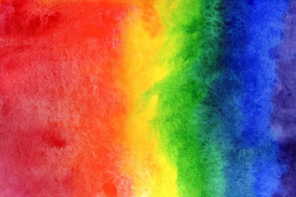 Ilustração fundo aquarela. Gradiente de arco-íris aquarela em um papel — Fotografia de Stock