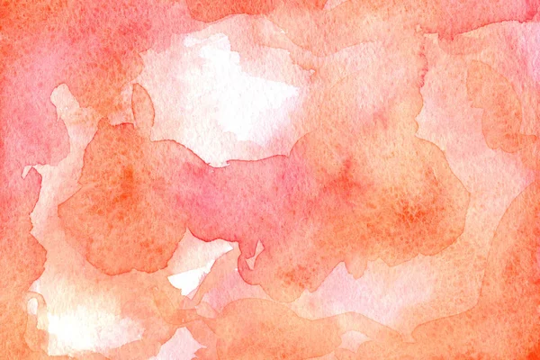 Akwarela streszczenie tła z delikatnym pomarańczowym i różowym kolorem — Zdjęcie stockowe