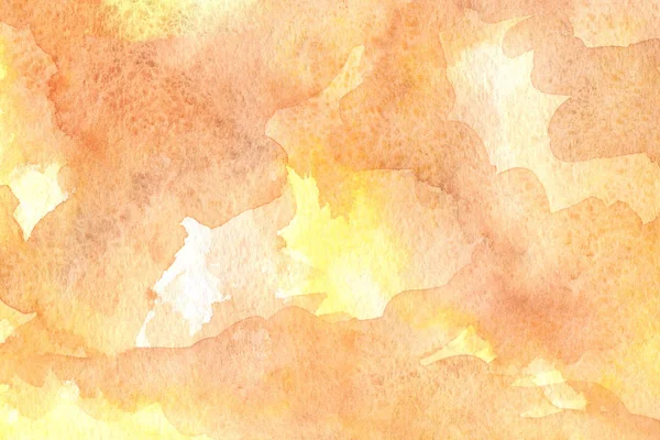Акварель абстрактный фон с нежными оранжевыми и желтыми цветами — стоковое фото