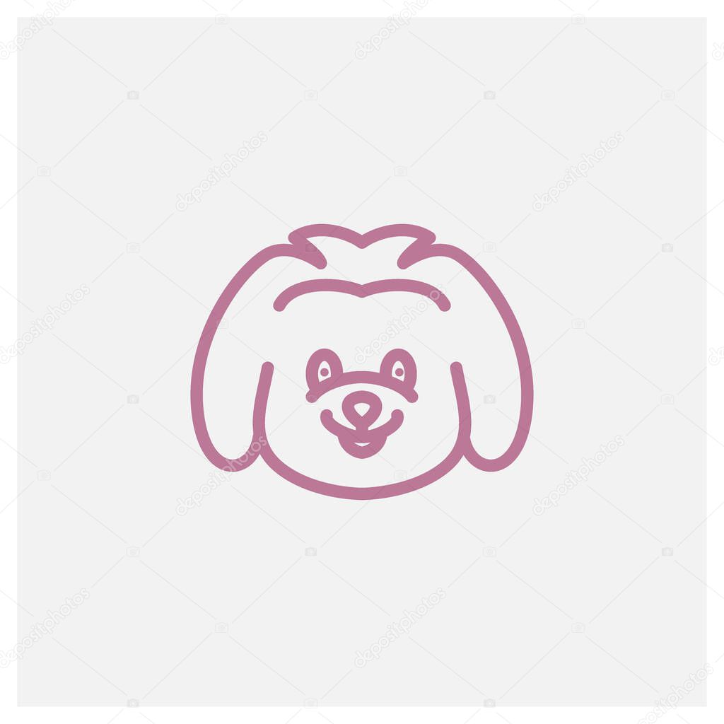 cute smile koala  modern line logo design