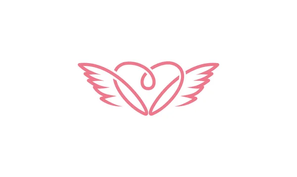 Amor Sangue Asas Para Design Logotipo Cuidado — Vetor de Stock