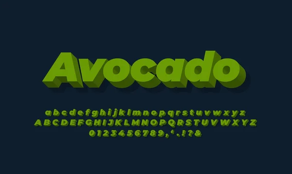Зелений Дизайн Тексту Авокадо — стоковий вектор