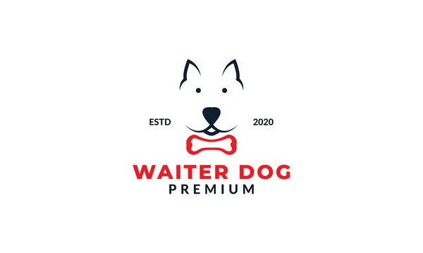 Jack Russell Terrier Twarz Psa Projektu Logo Kości — Wektor stockowy