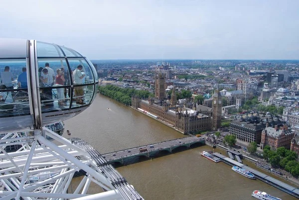 London Eye Ofrece Una Hermosa Vista Sobre Las Atracciones Londres — Foto de Stock