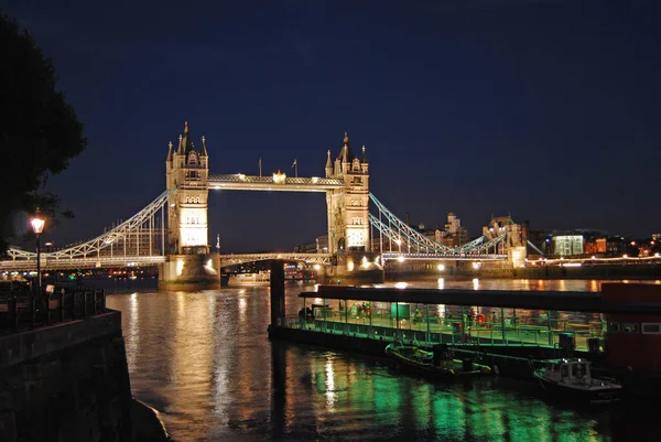 Tower Bridge Por Noche Londres Reino Unido — Foto de Stock