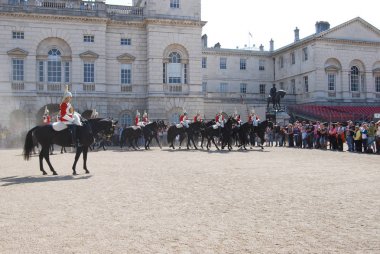 Horse Parade'de Guard Değişimi, Whitehall, Londra, İngiltere