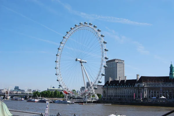 Londons Eye Berömda Attraktion Centrala London Storbritannien — Stockfoto