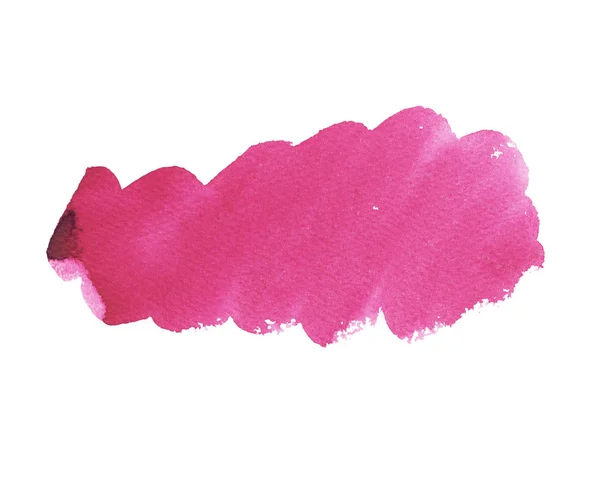 手描き水彩明るいピンクのブラシストローク テキスト用スペース デザイン要素 グリーティングカード 招待状 — ストック写真