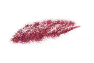 Beyaz arka planda fırça inme parlak pembe Glitter