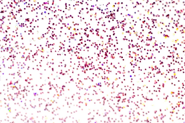 Soyut pembe Glitter arka plan. düz yatıyordu, beyaz üst görünümü, kopya alanı