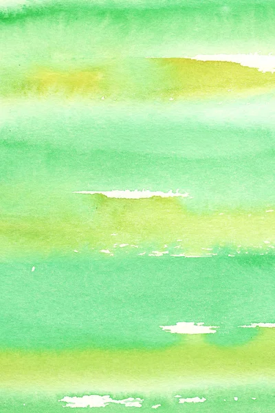 Abstract Watercolor Wet yellow and green striped Background with stains — Stock Photo, Image