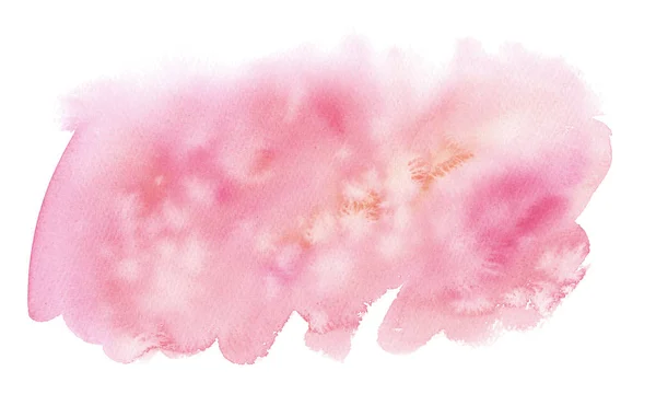 Aquarela Rosa molhado, coral e laranja Fundo com manchas . — Fotografia de Stock