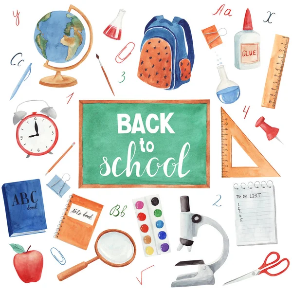 Back To School Painting Supplies Stock Photo - Download Image Now