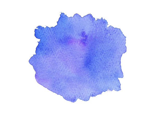 Handmålad abstrakt akvarell våt blå och lila bakgrund med fläckar. — Stockfoto