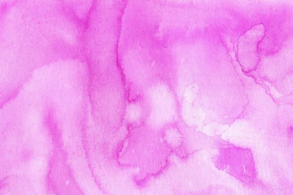 Handbemalte abstrakte Aquarell nassen trendigen neonrosa Hintergrund mit Flecken. Aquarellwäsche. — Stockfoto