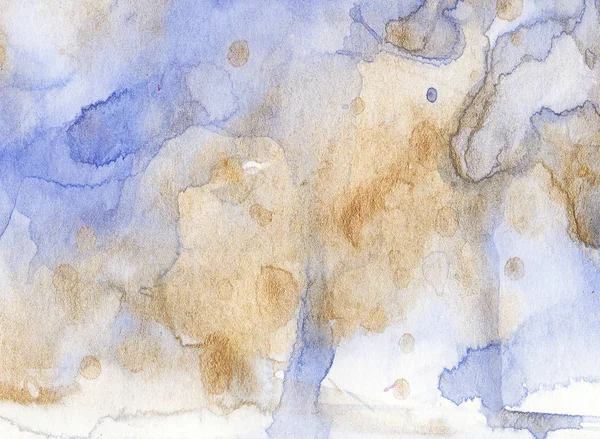Ручной рисунок Акварель золотисто-синий фон. Акварель . — стоковое фото