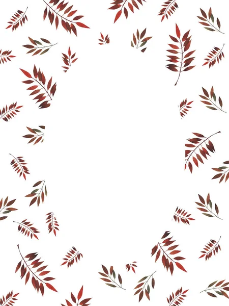Handgemalte Aquarell-Komposition mit Herbstblättern. schöner Herbststrauß mit Blättern. — Stockfoto