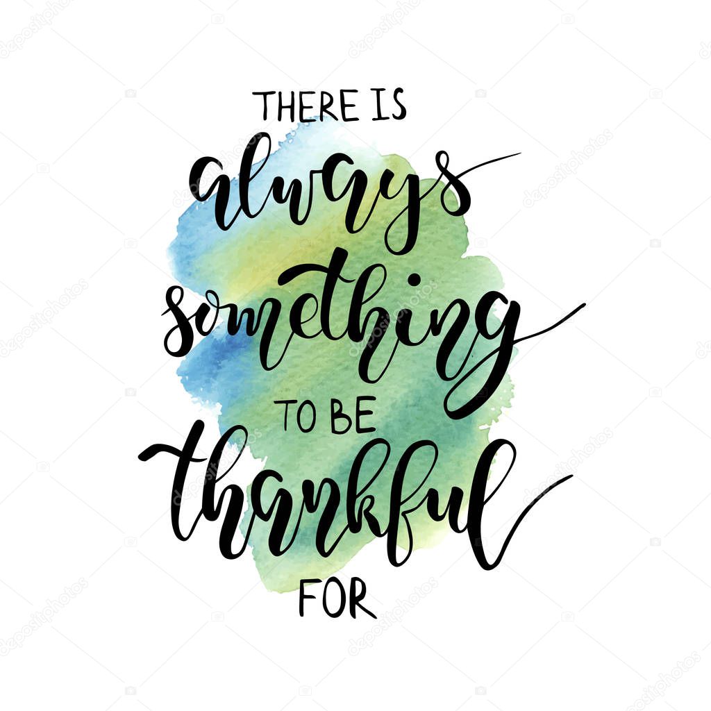 Thanksgiving Day lettering. Be thankful. Hand written Vector Design