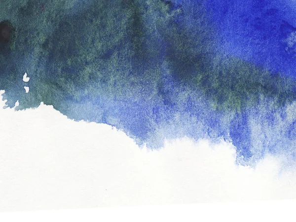 Нави Классический Синий Акварельный Фон Индиго Сухими Кисточками Штрихи Изолированные — стоковое фото