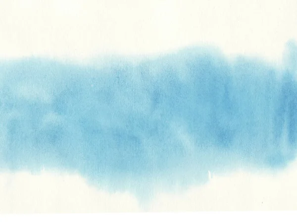 Mão Pintado Abstrato Aquarela Turquesa Molhada Azul Fundo Com Manchas — Fotografia de Stock