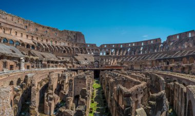 İtalya, Roma 'daki Kolezyum Kemerlerinin Ayrıntıları
