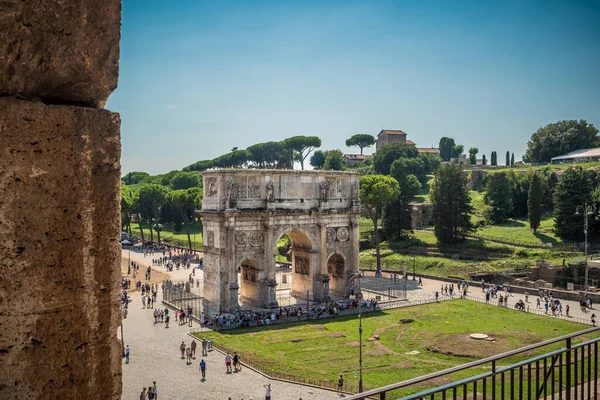 Dentro Coliseu Roma Itália — Fotografia de Stock