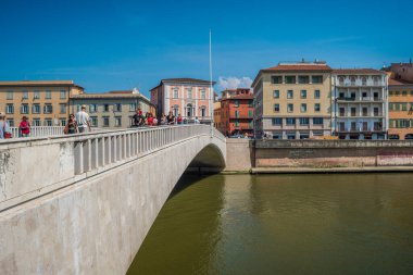 İtalya, Pisa 'daki Pretorio Sarayı' nın Kulesi