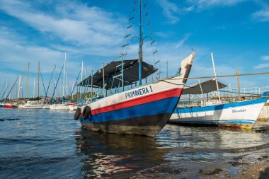 Ünlü Largo do Pelourinho ve mimarisi Salvador, Brezilya 'daki renkli binalar