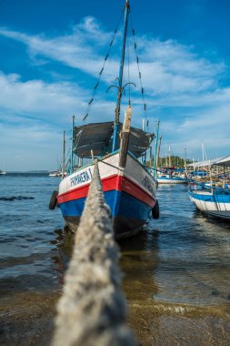 Ünlü Largo do Pelourinho ve mimarisi Salvador, Brezilya 'daki renkli binalar
