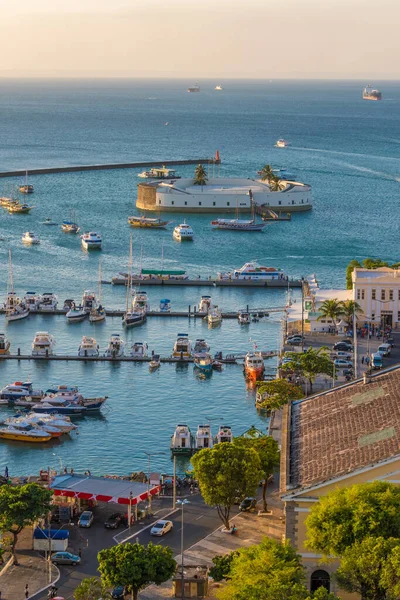 Vista Forte Marcelo Baía Todos Santos Cidade Salvador Bahia Brasil — Fotografia de Stock