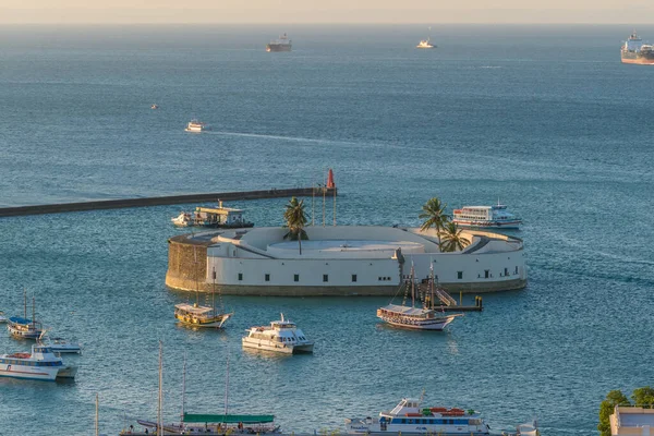 Vista Forte Marcelo Baía Todos Santos Cidade Salvador Bahia Brasil — Fotografia de Stock