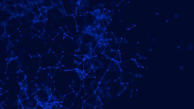Büyük veri görselleştirmesi. Bilim geçmişi. Bileşiklerle dolu büyük veri kompleksi. Çizgiler pleksus