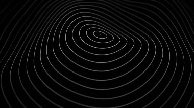 3 boyutlu dalga. Parçacık dalgası. Soyut dijital parçacıkların parladığı üç boyutlu arka plan. Veri teknolojisi çizimi. Büyük veri görselleştirmesi. 3d oluşturma.