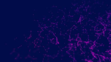 Büyük veri görselleştirmesi. Bilim geçmişi. Bileşiklerle dolu büyük veri kompleksi. Çizgiler pleksus