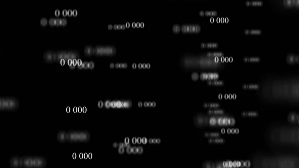 Flödet av nollor. Digital bakgrund matris. 3D-rendering. Binär kod bakgrund. Programmering. Webbutvecklare. — Stockfoto