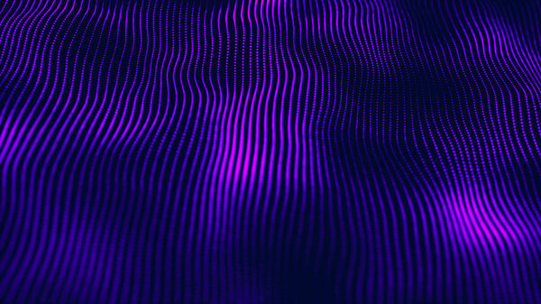 Wave 3d. Wave of particles. Abstract Blue Geometric Background. Big data visualization. Data technology abstract futuristic illustration. 3d rendering.