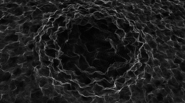 Uzay-zaman portalı. Solucan deliğini özetle. Geleceğin 3D portalı. Kozmik solucan deliği. Huni şeklinde bir tünel. Spiral Teknoloji. 3d oluşturma.