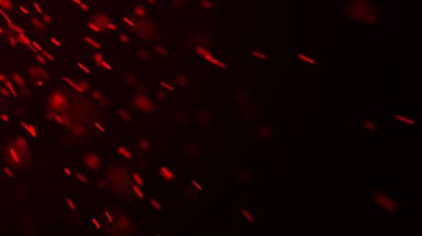 ire arka plan kıvılcımlar. Yanan kırmızı kıvılcımlar. Ateş uçuşan kıvılcımlar. Bulanık parlak ışık. 3d render -